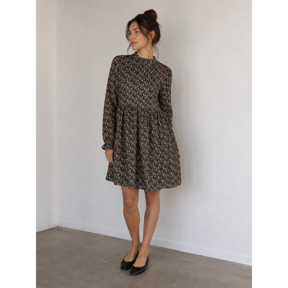 Jacqueline Yong Cottagecore Dress Womens Size 10 Green Floral Ruffle Fairycore